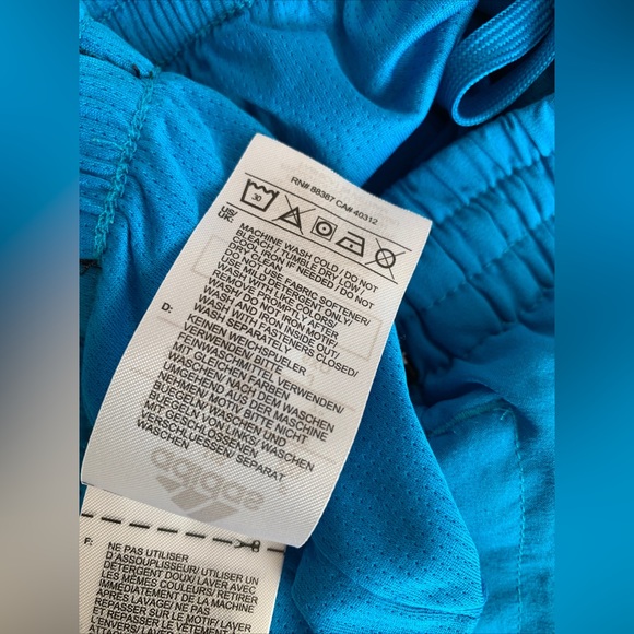 Adidas Athletic Mens Shorts 35W Primeblue Saturday 7" Inseam Sharp Blue Parley - Picture 13 of 13